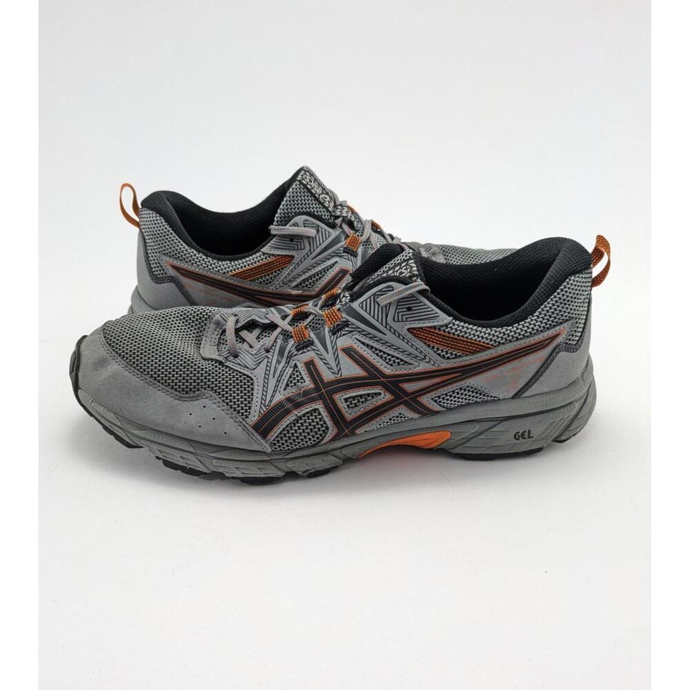 Mens Asics Gel Venture 8 Gray Orange Athletic Running Shoes‎ 1011A824 Size 14